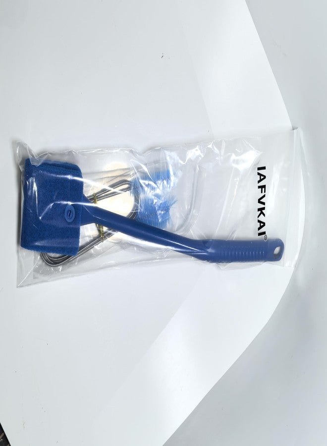 IAFVKAI Multifunctional Cleaning Brushes Tool Set for Tank, Aquarium Sponge Brush, Algae Scraper Cleaner with Long Handle and Stainless Flexible Tube Cleaning Brush - Image 3